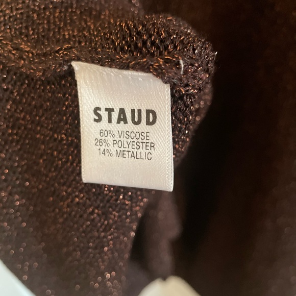 Staud Brown Metallic Breck dress - Picture 9 of 10